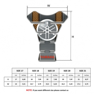 Yamaha Tank Protector Honeycomb base Classic Grey Logo 