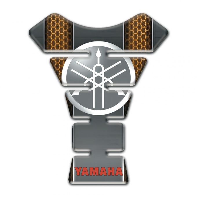 Yamaha Tank Protector Honeycomb base Classic Grey Logo 