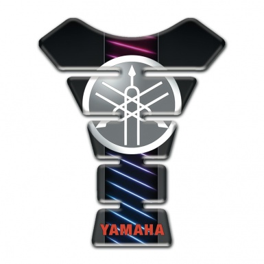 Yamaha Tank Guard Pads Neon Lines Motive Classic Grey Logo 