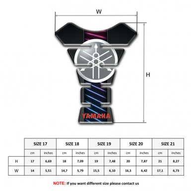 Yamaha Tank Guard Pads Neon Lines Motive Classic Grey Logo 
