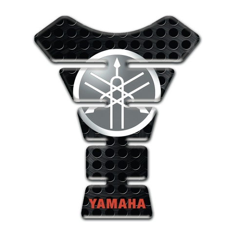 Yamaha Tank Pad Protector Perforated Style Base Classic Grey Logo 