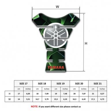 Yamaha Tank Pad Motorbike Style Green Decoration 