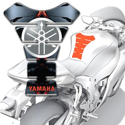 Yamaha Tank Guard Pads Torn Elements Style 