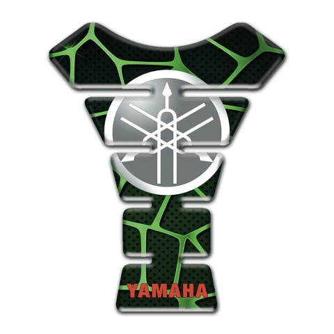 Yamaha Tank Pad Protector Style Black with Green Patterns 