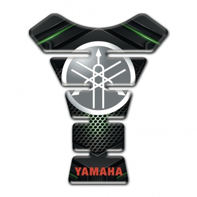 Yamaha Tank Fuse Green Shadow Base Roung Grey Logo 