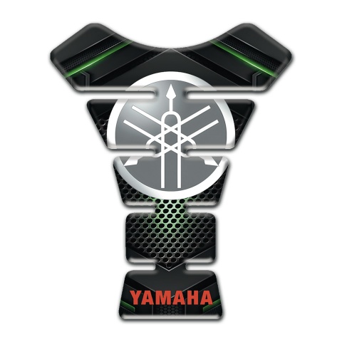 Yamaha Tank Fuse Green Shadow Base Roung Grey Logo 