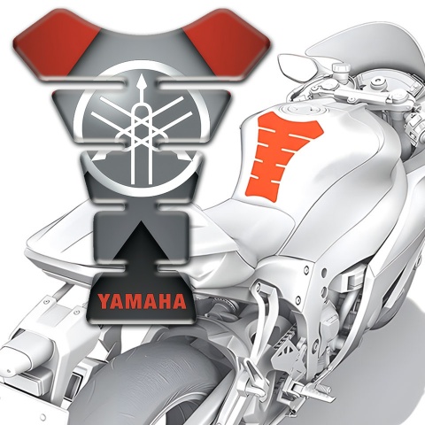 Yamaha Tank Pad Motorbike Racing Edition Model with Round Classic logo 
