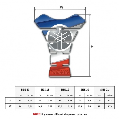 Yamaha Tank Guard Pads Colorful Base Grey round Logo 