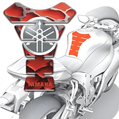 Yamaha Tank Pad Protector Red Parts Design and Stylish Classic Logo 