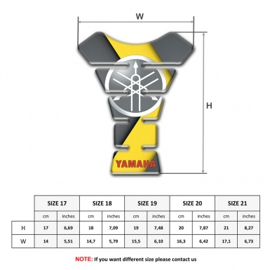 Yamaha Tank Fuse Grey Yellow Base with White Grey Logo 
