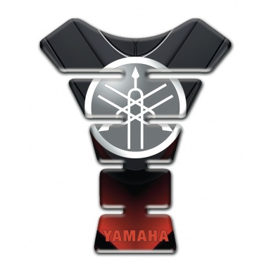 Yamaha Tank Pad Motorbike Round White Grey Logo 