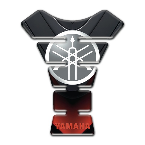 Yamaha Tank Pad Motorbike Round White Grey Logo 