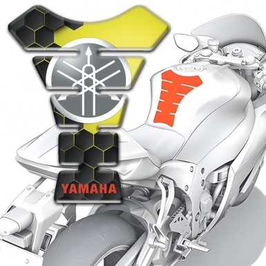 Yamaha Tank Protector 3D Hexagons Design 