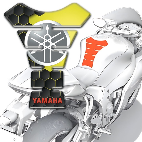 Yamaha Tank Protector 3D Hexagons Design 