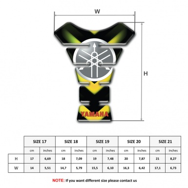 Yamaha Tank Guard Pads Green Yellow V Shape Details 