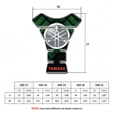 Yamaha Tank Protector Dark Green decoration Base Grey Stylish Logo 