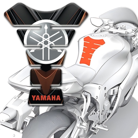 Yamaha Tank Guard Pads Brown Patterns in The Model 