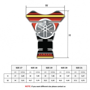 Yamaha Tank Fuse Silicone Sticker Multicolored Racing Edition 