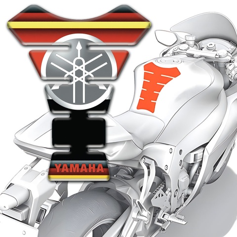 Yamaha Tank Fuse Silicone Sticker Multicolored Racing Edition 