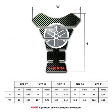 Yamaha Tank Pad Protector Green Dots Base Style and Stylish Logo 