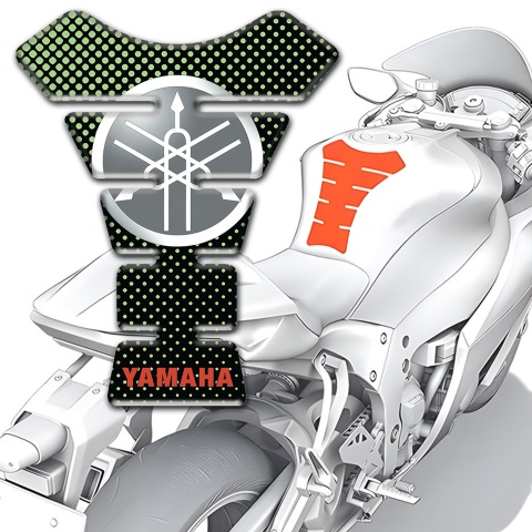 Yamaha Tank Pad Protector Green Dots Base Style and Stylish Logo 