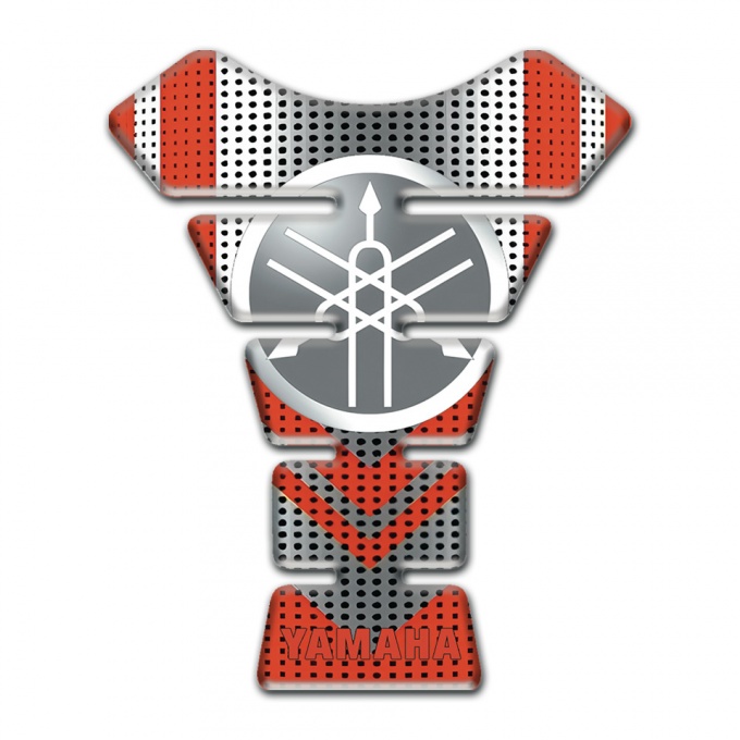 Yamaha Tank Fuse Grey Red base and Stylish Classic Logo Design 