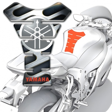 Yamaha Tank Protector Style Grey with Black base Classic Logo 