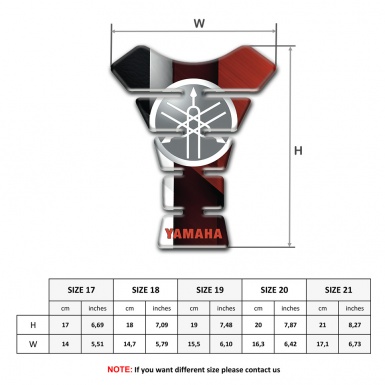 Yamaha Tank Guard Pads High-Quality Anti Slip Sticker with Grey White Logo Design 