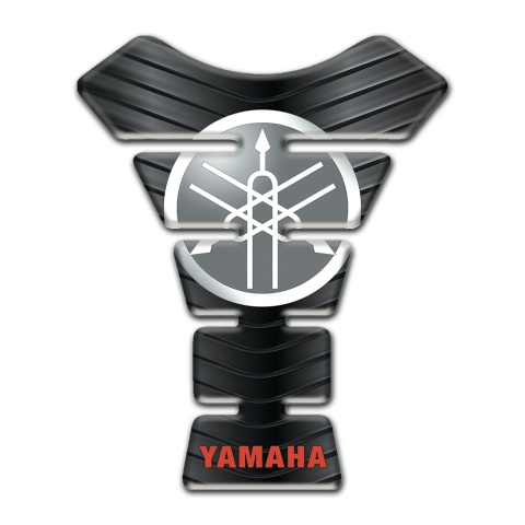 Yamaha Tank Guard Pads Rubber Base Style Red Inscription Logo 
