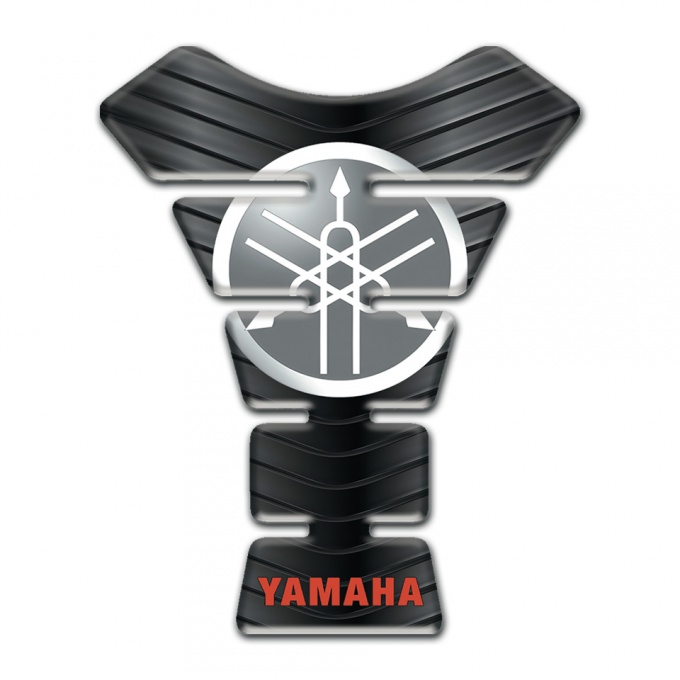 Yamaha Tank Guard Pads Rubber Base Style Red Inscription Logo 