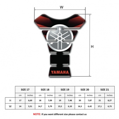 Yamaha Tank Pad Protector Merging red Black base and Round Logo 
