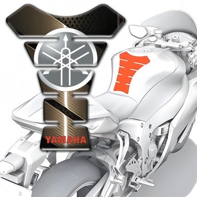 Yamaha Tank Protector Bronze base Circle Logo Design 