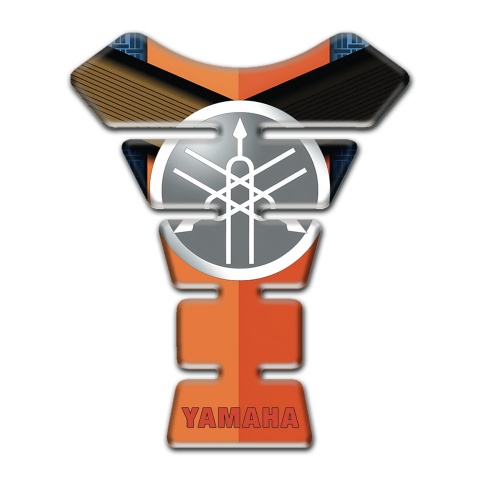 Yamaha Tank Guard Pads Orange Style Base Circle Logo Design 