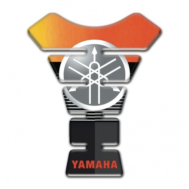 Yamaha Tank Fuse Orange Black Print and Circle Logo 