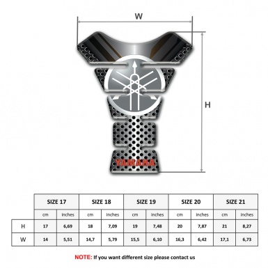 Yamaha Tank Guard Pads Premium Quality Center Silicone Sticker Style 