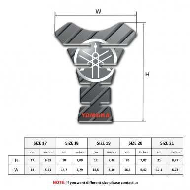 Yamaha Tank Pad Motorbike Diagonal Grey Chanels Style 