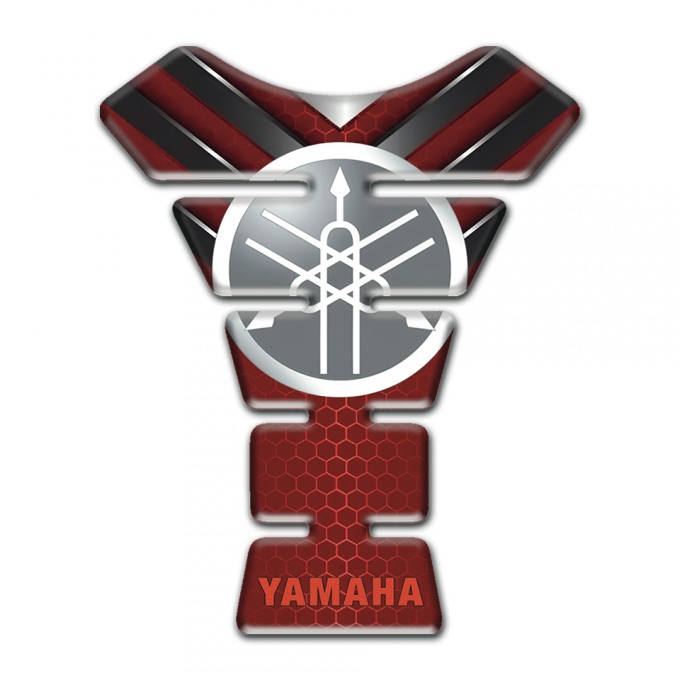 Yamaha Tank Protector Red with Nikel Details Base and Circle Logo Style 