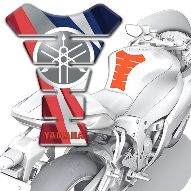 Yamaha Tank Pad Protector Colorful Lines Style and Circle Logo 