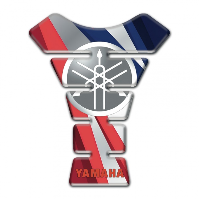 Yamaha Tank Pad Protector Colorful Lines Style and Circle Logo 