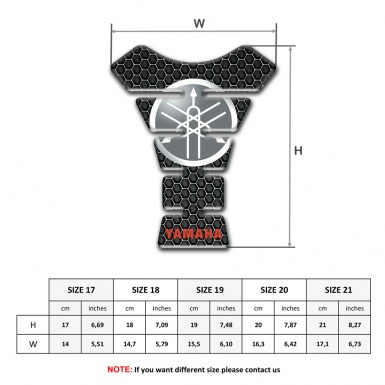 Yamaha Tank Pad Motorbike Perforated Steel Design Circle Logo Style 