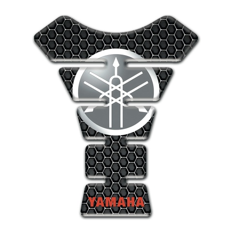 Yamaha Tank Pad Motorbike Perforated Steel Design Circle Logo Style 