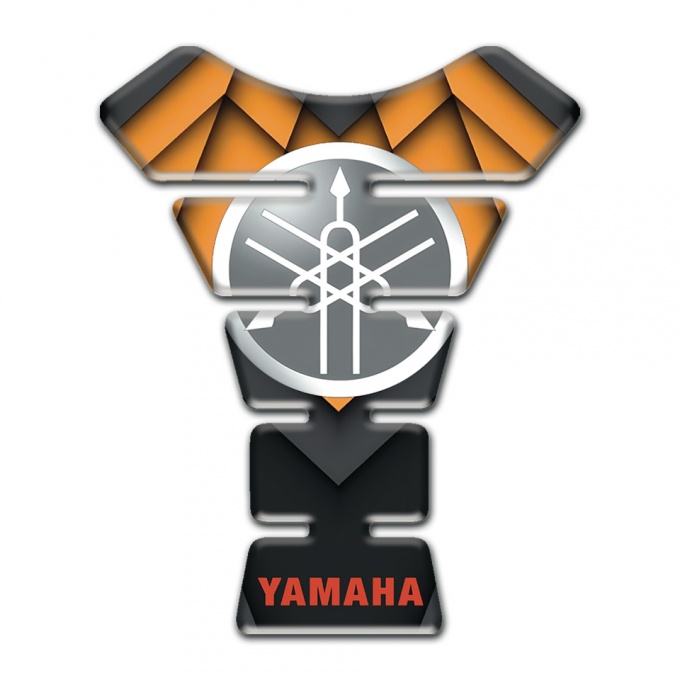 Yamaha Tank Protector Orange Black Decoration with Circle Logo 