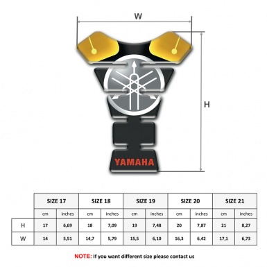 Yamaha Tank Guard Pads Red Inscription Logo Version 