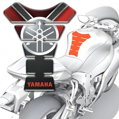 Yamaha Tank Fuse Stylish Design Red Inscription Logo Type 