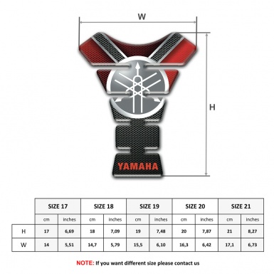 Yamaha Tank Fuse Stylish Design Red Inscription Logo Type 