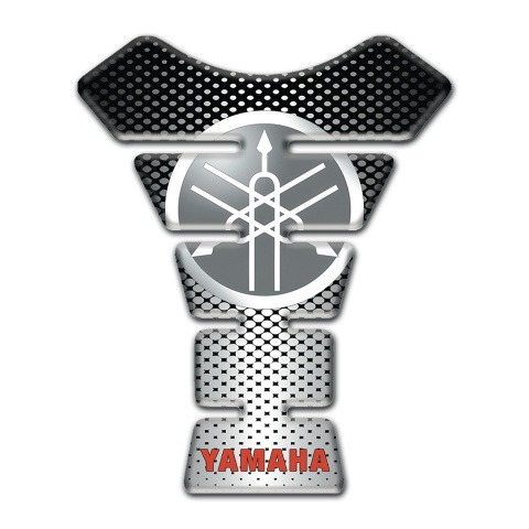 Yamaha Tank Pad Protector Grey Black Decoration Red Inscription Logo Design 