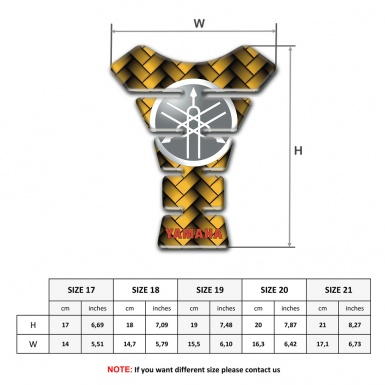 Yamaha Tank Guard Pads Yellow Fibers Circle Logo Style 