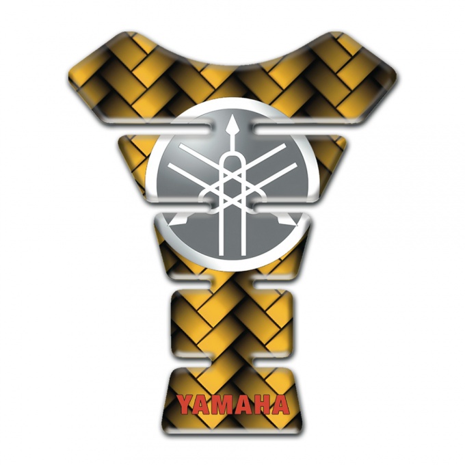 Yamaha Tank Guard Pads Yellow Fibers Circle Logo Style 