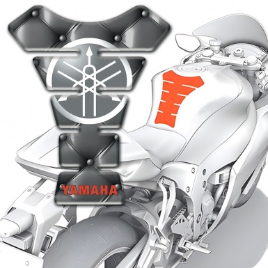 Yamaha Tank Fuse Gray LeatherStyle Circle Logo 