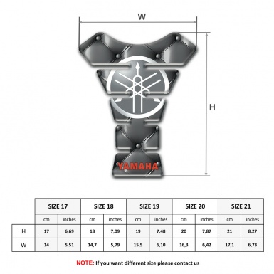 Yamaha Tank Fuse Gray LeatherStyle Circle Logo 
